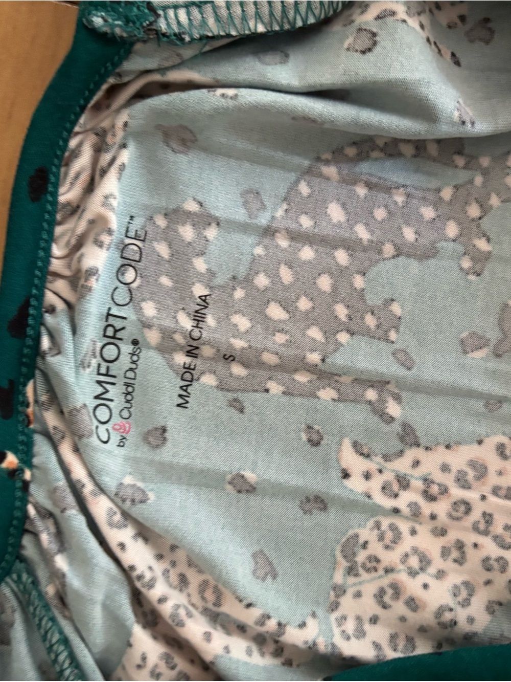 Comfort Code by Cuddl Duds Leopard Print 2-Piece Pajama Lounge Set S Coastal - Picture 9 of 15